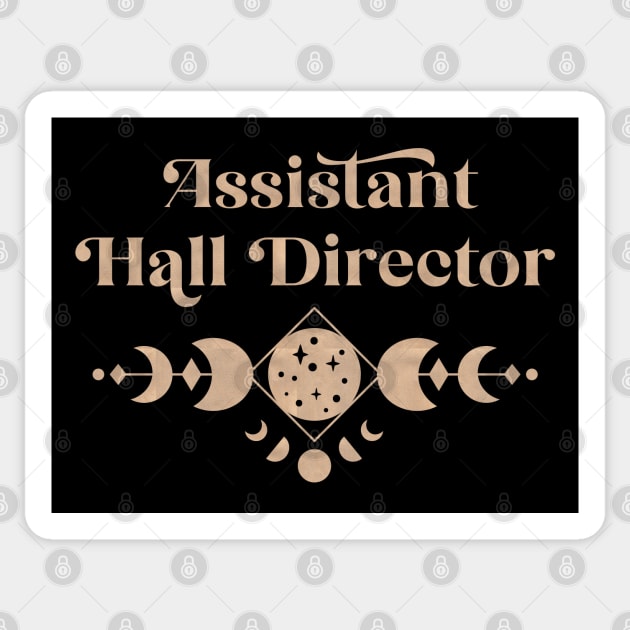 Assistant Hall Director - Boho Colored Moon Phase Design Sticker by best-vibes-only